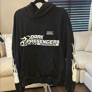 Vintage Look Dark Passengers Motorsports Hoodie